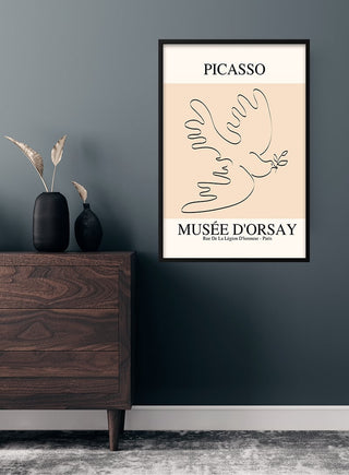Plakat „Ptak pokoju” inspirowany Picassem
