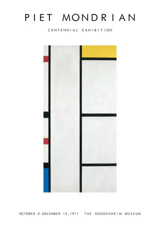 Plakat z wystawy Pieta Mondriana