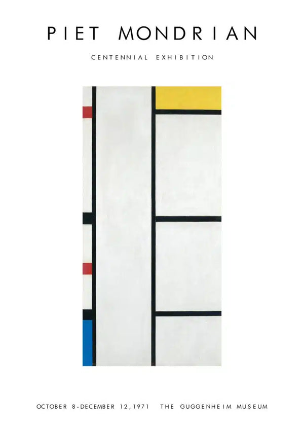 Plakat z wystawy Pieta Mondriana