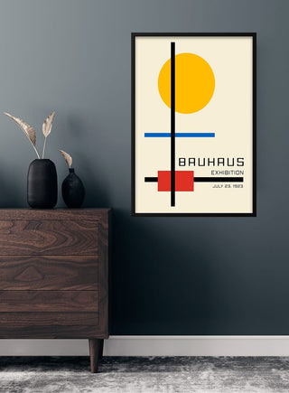 Plakat z wystawy Bauhausu
