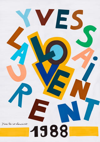 Plakat z wystawy Yves’a Saint Laurenta