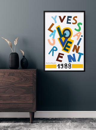 Plakat z wystawy Yves’a Saint Laurenta