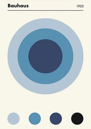Niebieski plakat Bauhaus 1923