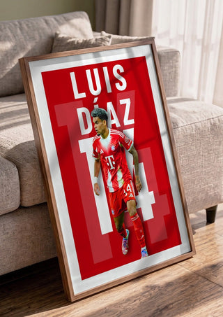 Luis Diaz  - Bayern Munich Football Poster