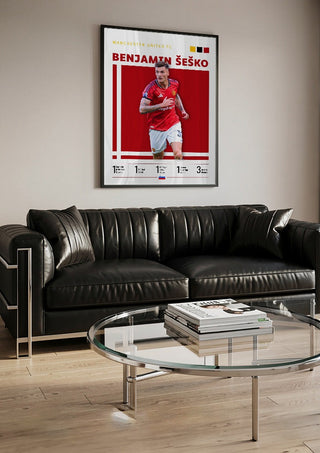 Benjamin Šeško - Manchester United Football Poster