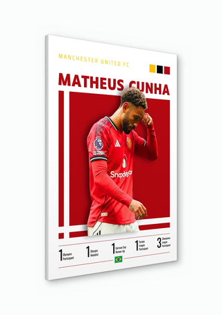 Matheus Cunha - Manchester United Football Poster