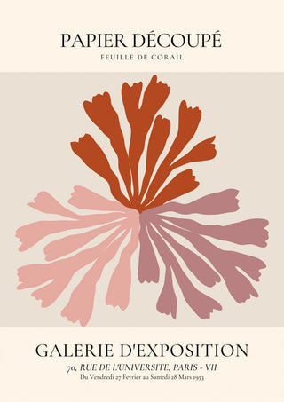 Plakat „Papier découpage” inspirowany sztuką francuską