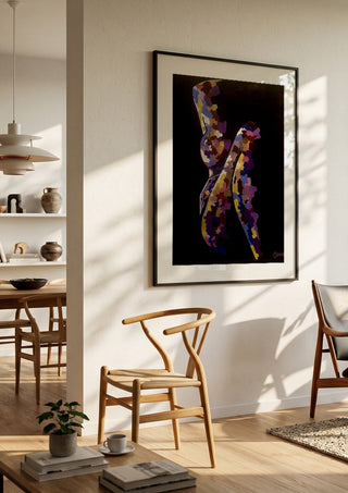 Mosaic Nude in Violet - Art By Biba