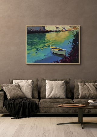 White Boat on the Lagoon - Elena Avanesova
