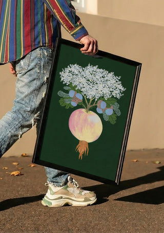 Absolutely confused by Jaron Su carried in a black frame along a sunny street