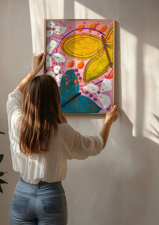 Gentle things by LGDyrby being hung on a sunlit wall