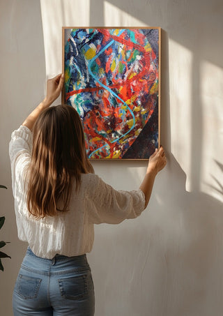 Spiral, the code of life. by António D'Albuquerque being hung on a sunlit wall