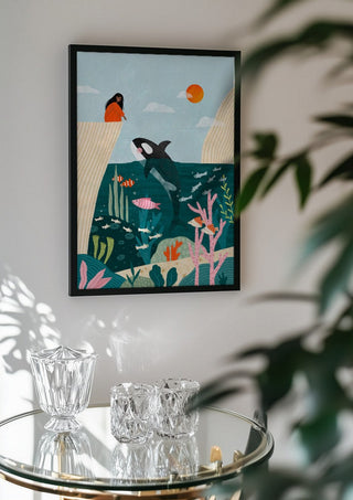 Girl Watches Ocean Life - Bea Müller