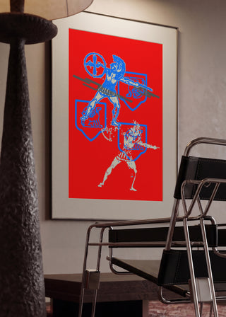 Inner Battle by Francisco Gualter in a framed interior