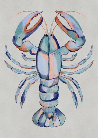 Watercolor Blue Lobster - Nikita Jariwala