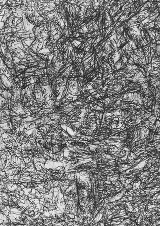 Resized Imagination by Priit Ruttas - a dense all-over tangle of looping black pen lines on white paper