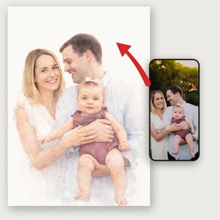 Portret akwarelowy – spersonalizowany plakat