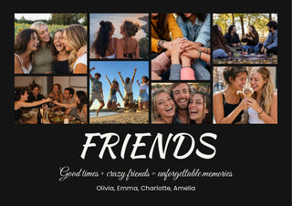 Friends personalised poster - black