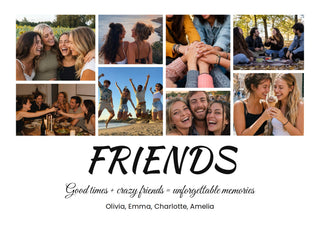 Friends personalised poster - white