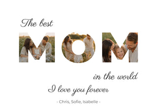 Personalised photo collage poster - The best MOM in the world