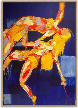Two Figures in Blue - René J