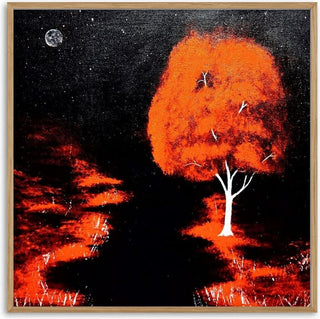 Red Tree by Moonlight - Marcel Herrmann