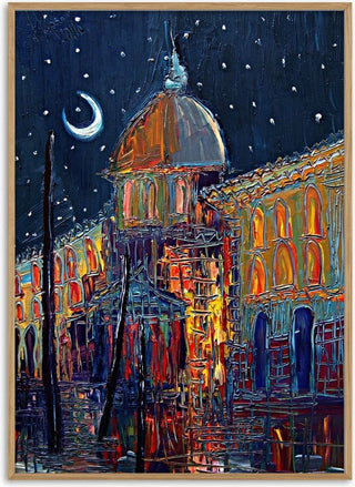Crescent Moon over the City - Justyna Kopania