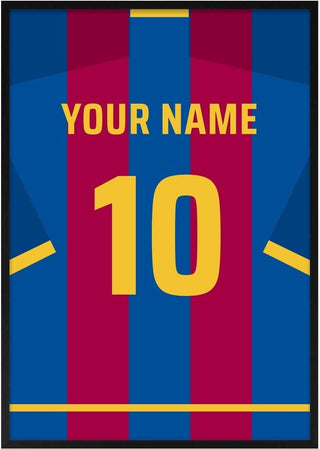 Barcelona – Personalised Football Shirt Poster