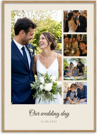 The Big Moment – Four Photos Beside Collage Poster