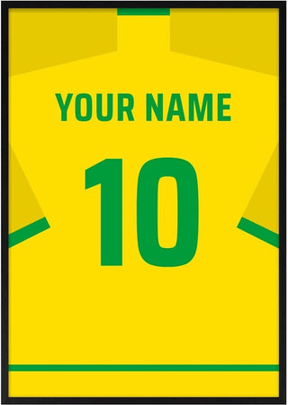 Brazil – Personalised Football Shirt Poster