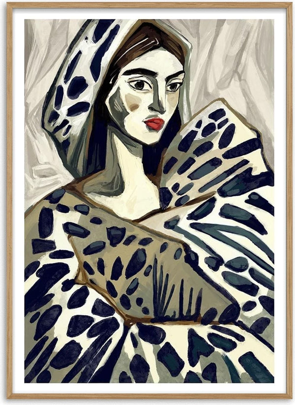 Abstract portrait of a woman with bold brushstrokes, featured artwork for Dreams Of Home by David Wolf.