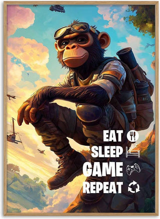 Eat Sleep Game Poster
