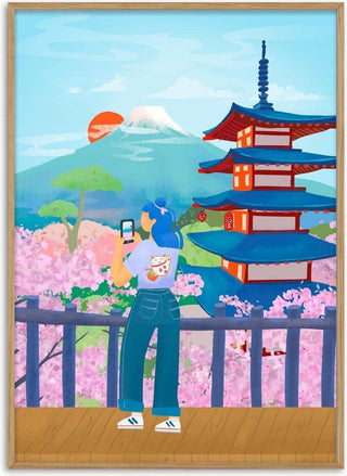 Japansk Fuji Mountain Poster