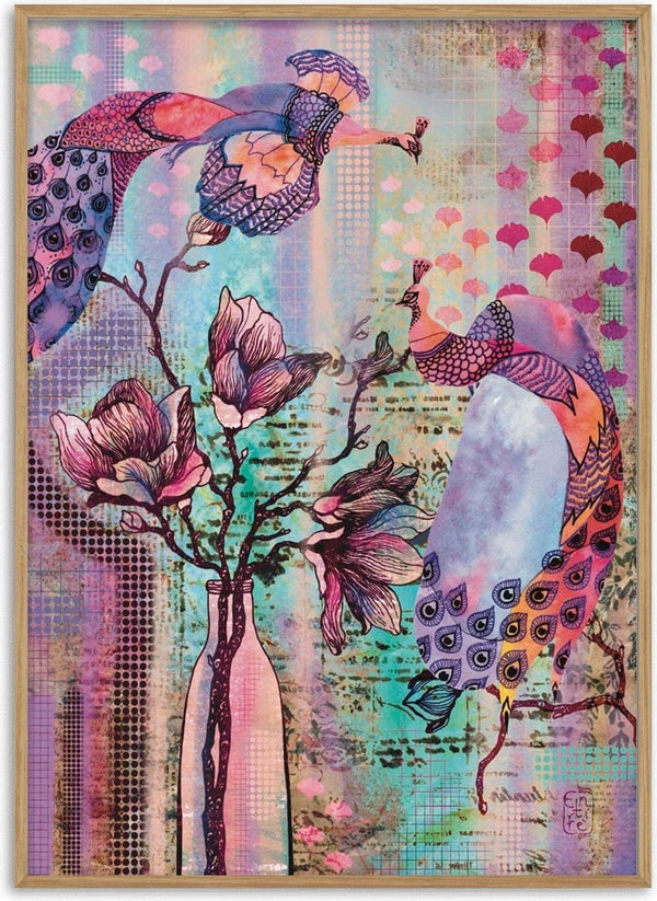 Peacocks & Magnolias by Enikő Marosváry-Kramcsák