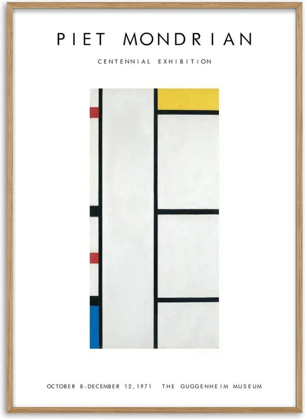 Plakat z wystawy Pieta Mondriana
