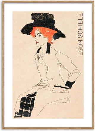 Portrait of a Woman (1910) by Egon Schiele kunstposter