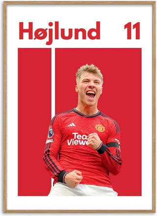 Rasmus Højlund Football Poster