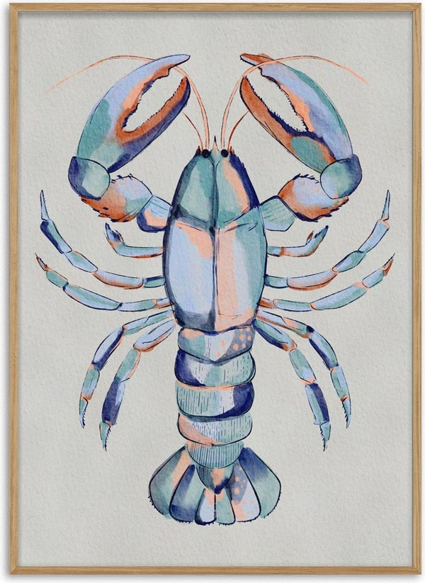 Watercolor Blue Lobster - Nikita Jariwala