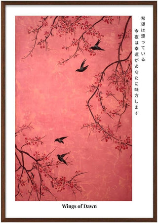 Wings of Dawn - Japandi Woodprint