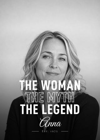 The Woman, The Myth, The Legend personalised photo poster – Full bleed